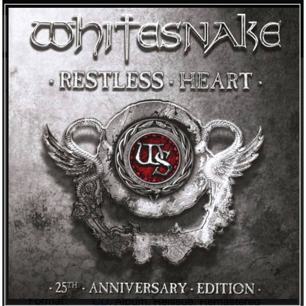Whitesnake Restless Heart CD 25th Anniversary German Rhino Records 2021 New Rare